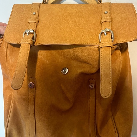 MMS Design Studio Loretta Messenger Vegan Leather Backpack - Picture 4 of 12